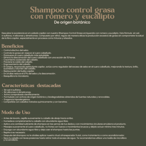 SHAMPOO CONTROL GRASA-RITUAL BOTANICO - Imagen 2
